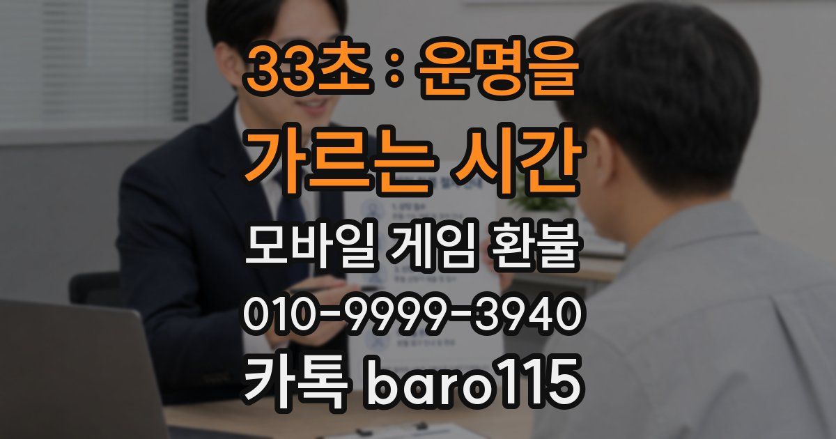 33초 : 운명을 가르는 시간 환불
