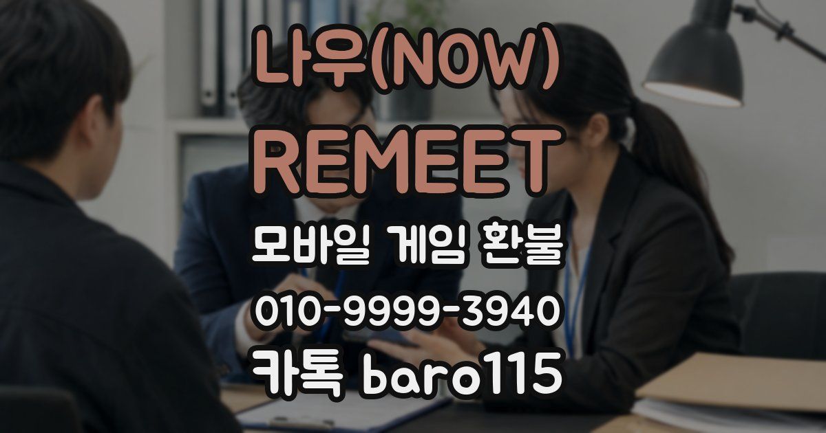 나우(NOW) : REMEET 환불
