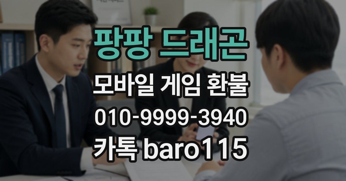 팡팡 드래곤 환불