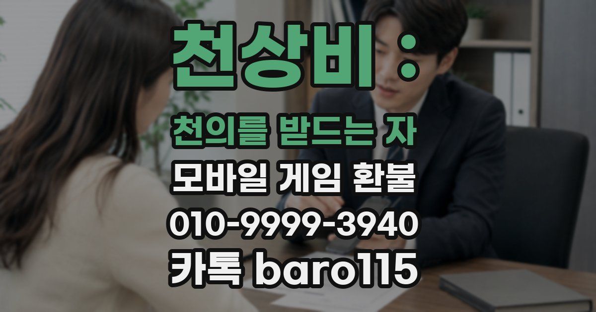 천상비 : 천의를 받드는 자 환불