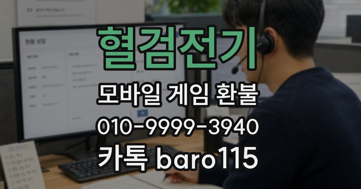 혈검전기 환불