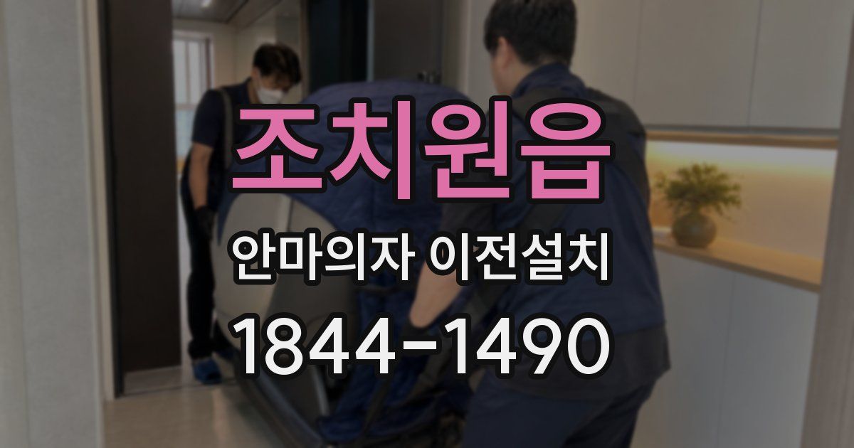 조치원읍 안마의자 이전설치