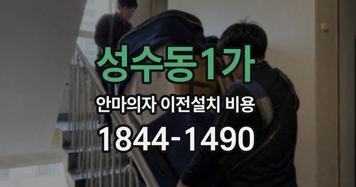 성수동1가 안마의자 이전설치 비용
