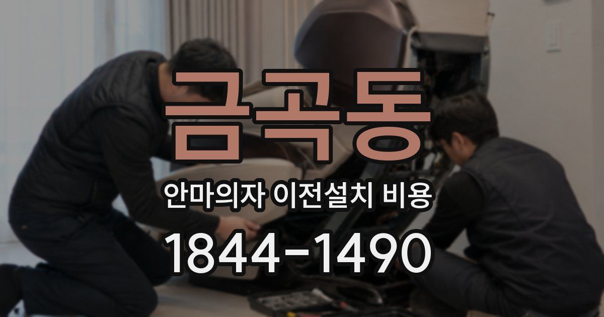 금곡동 안마의자 이전설치 비용