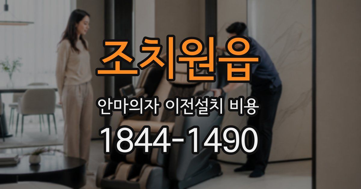 조치원읍 안마의자 이전설치 비용