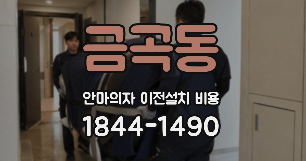 금곡동 안마의자 이전설치 비용