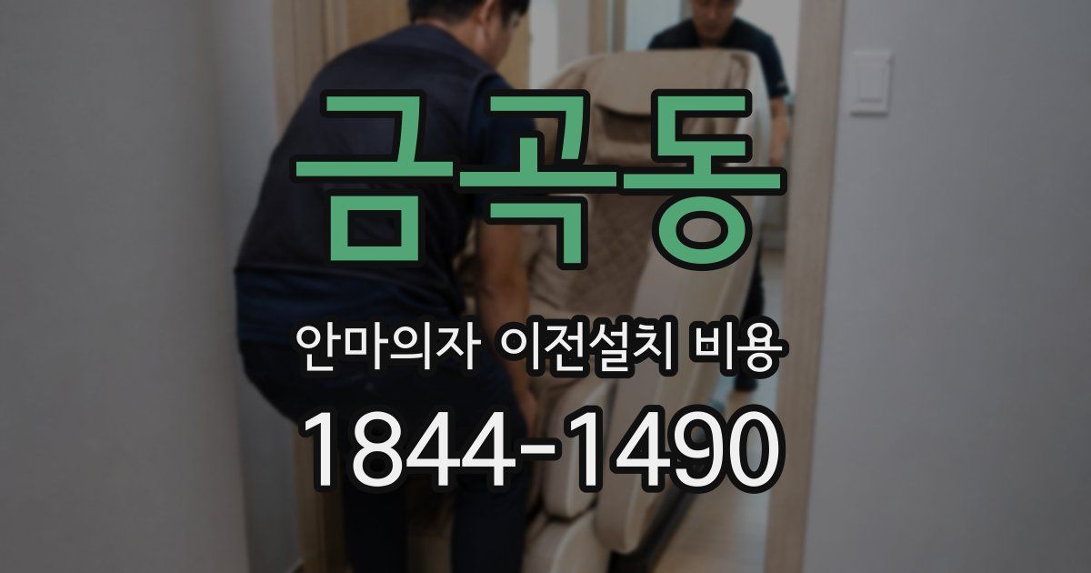 금곡동 안마의자 이전설치 비용