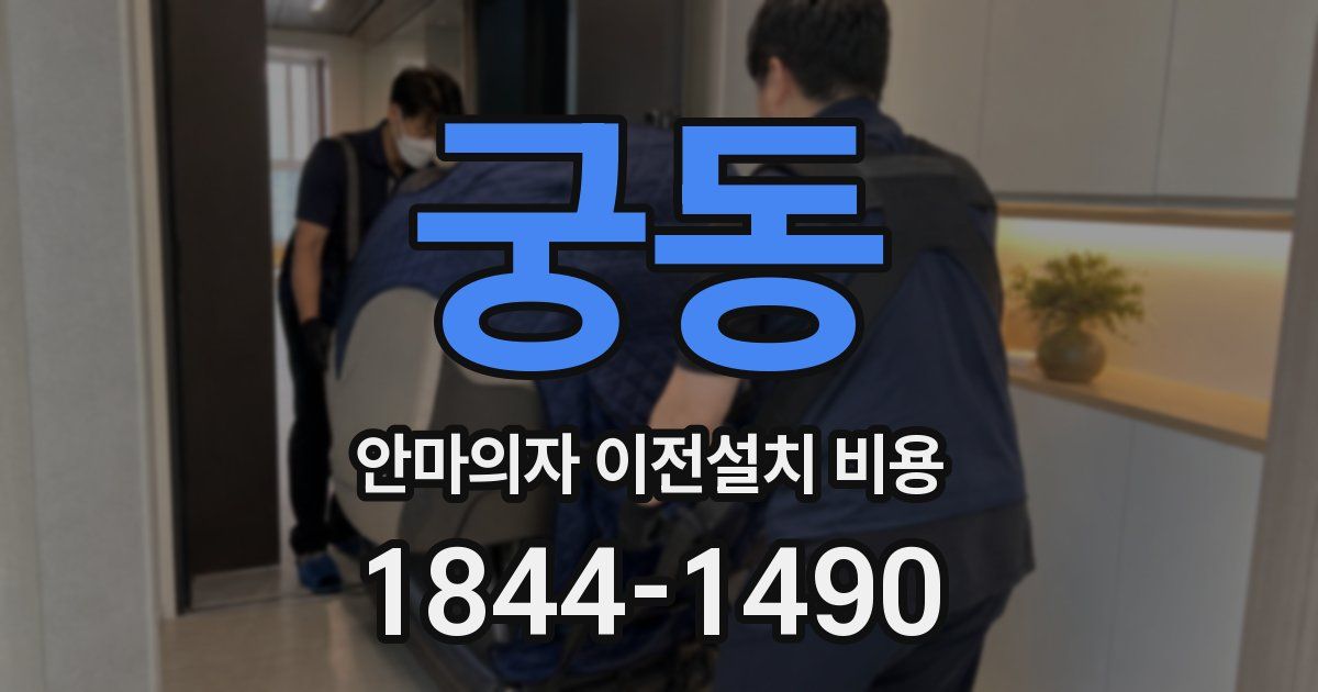 궁동 안마의자 이전설치 비용