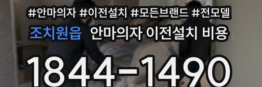 조치원읍 안마의자 이전설치 비용