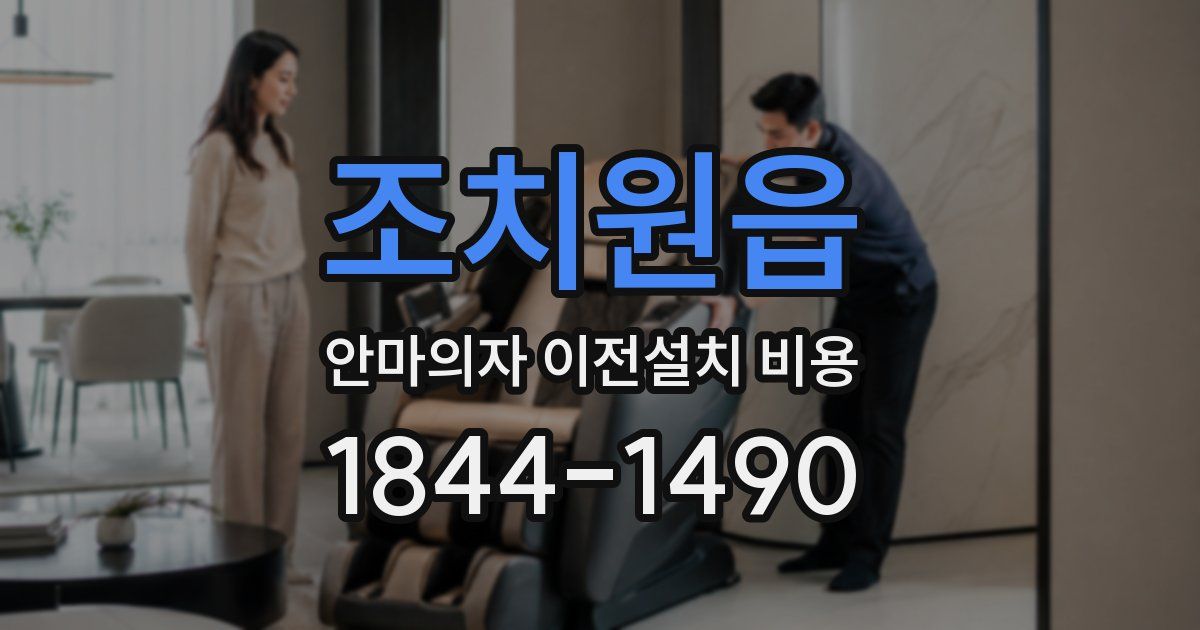 조치원읍 안마의자 이전설치 비용