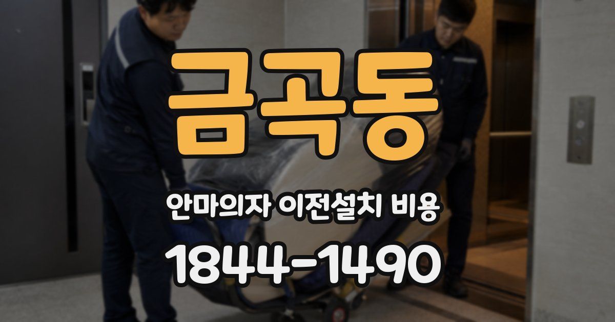 금곡동 안마의자 이전설치 비용