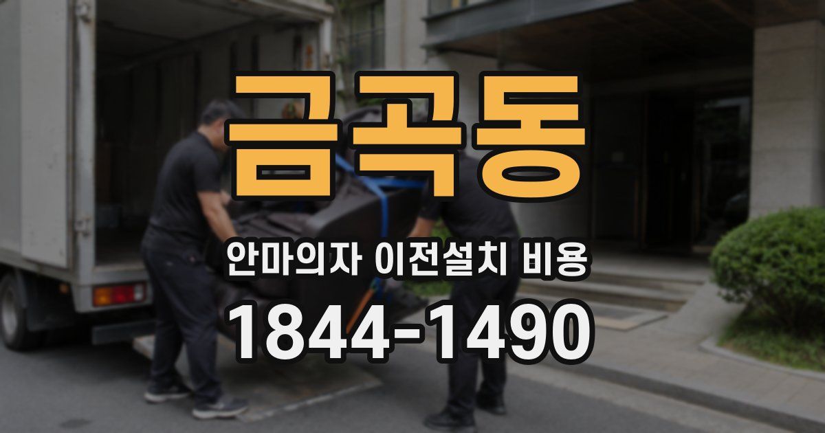 금곡동 안마의자 이전설치 비용