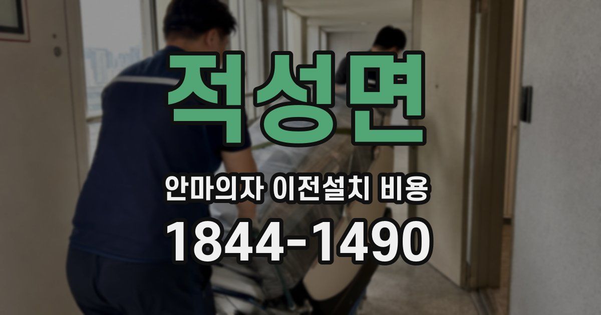 적성면 안마의자 이전설치 비용
