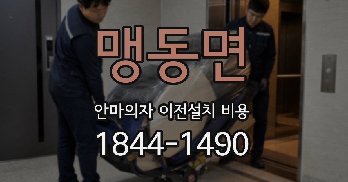 맹동면 안마의자 이전설치 비용