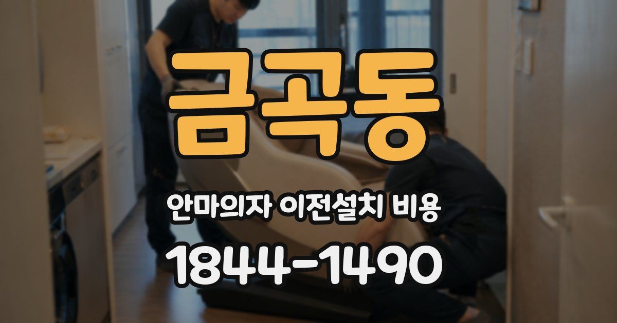 금곡동 안마의자 이전설치 비용