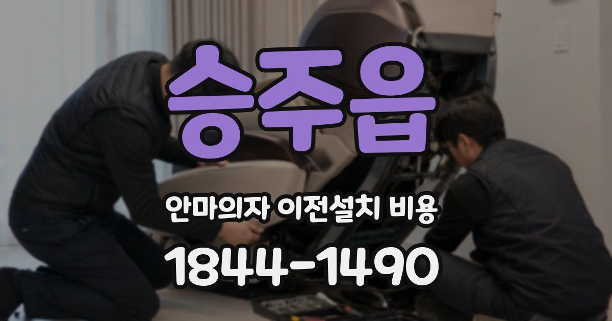 승주읍 안마의자 이전설치 비용
