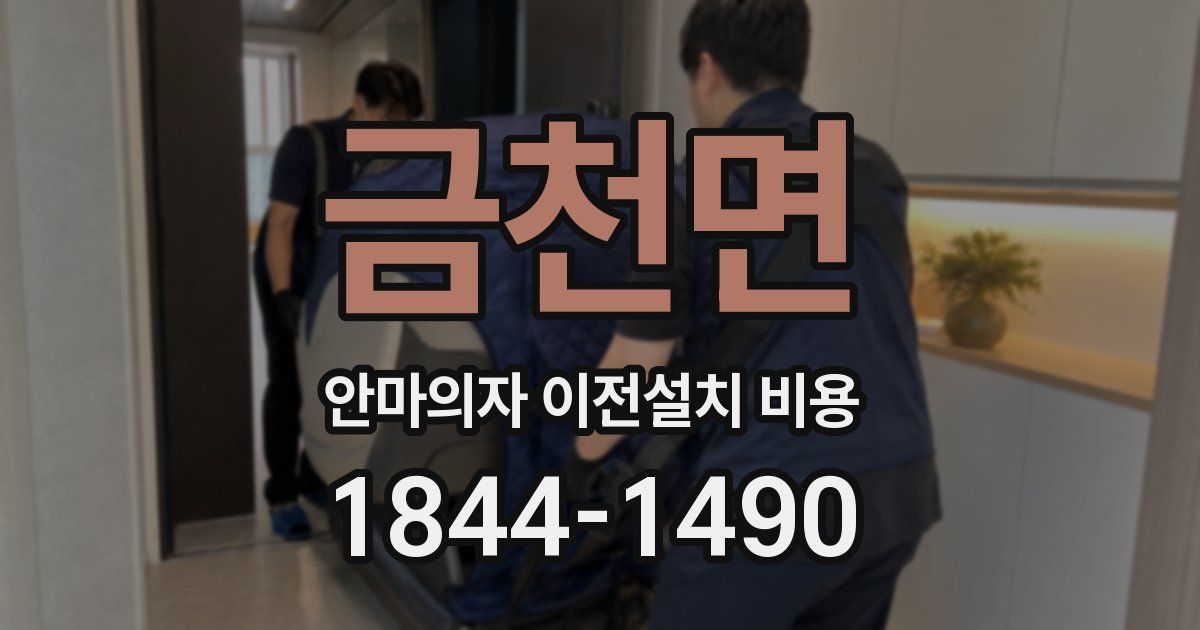 금천면 안마의자 이전설치 비용