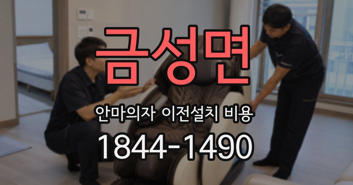 금성면 안마의자 이전설치 비용