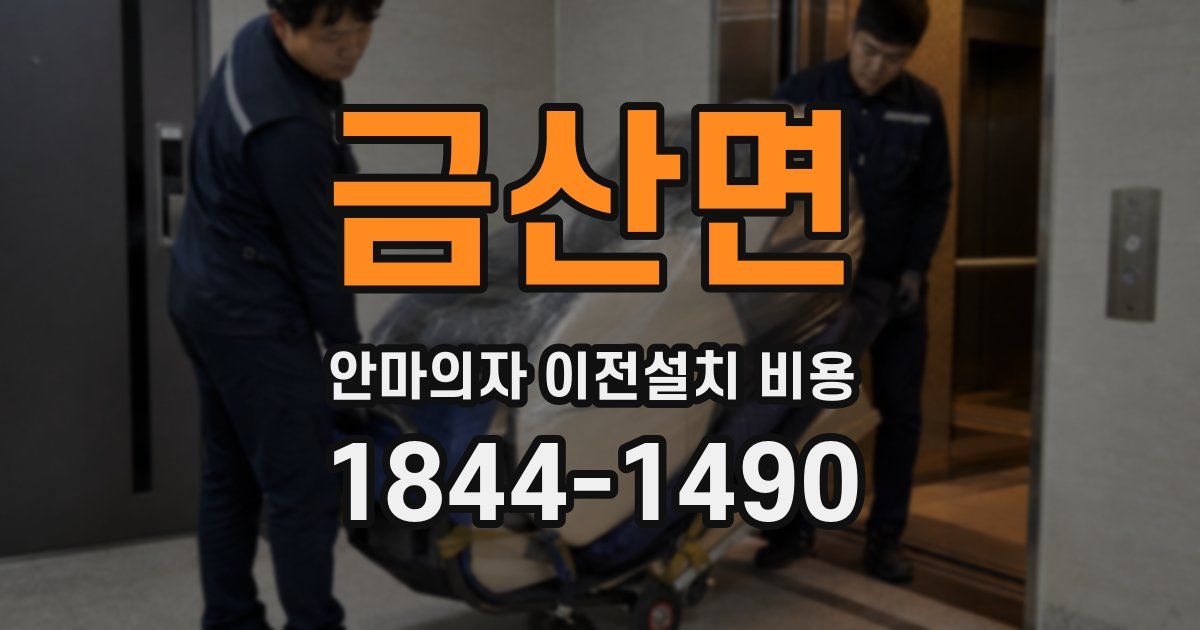 금산면 안마의자 이전설치 비용