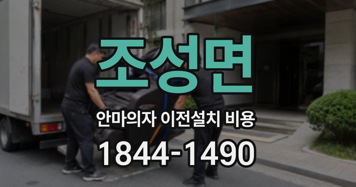 조성면 안마의자 이전설치 비용