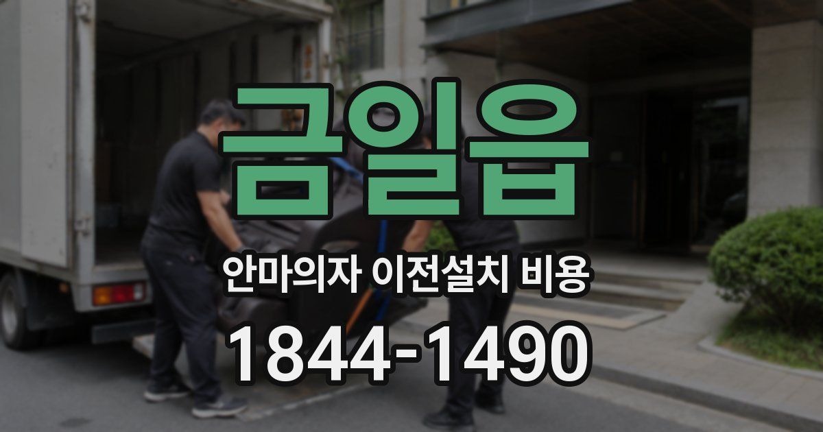 금일읍 안마의자 이전설치 비용