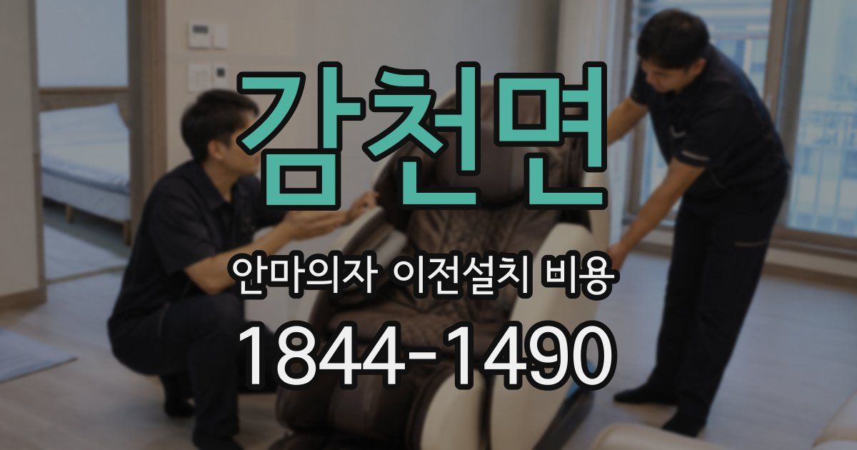 감천면 안마의자 이전설치 비용