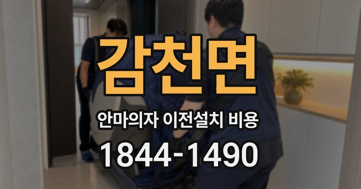 감천면 안마의자 이전설치 비용