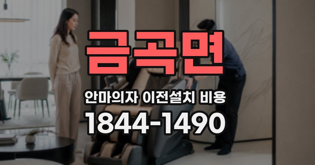 금곡면 안마의자 이전설치 비용