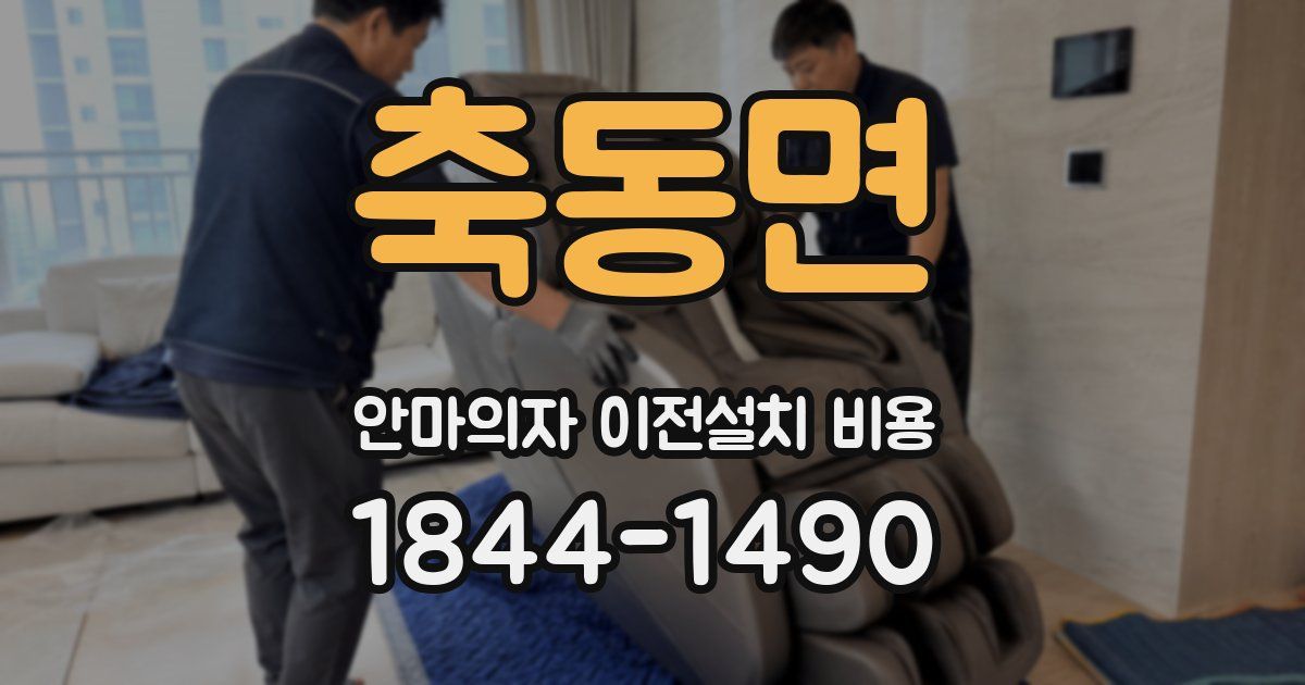 축동면 안마의자 이전설치 비용