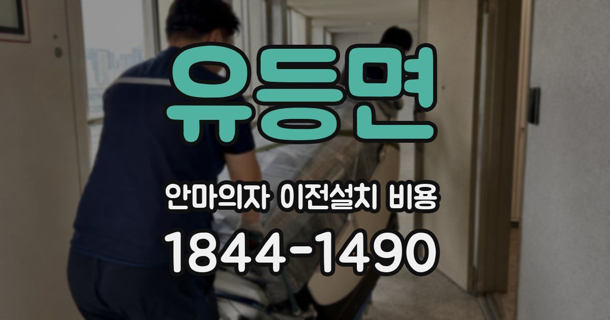 유등면 안마의자 이전설치 비용