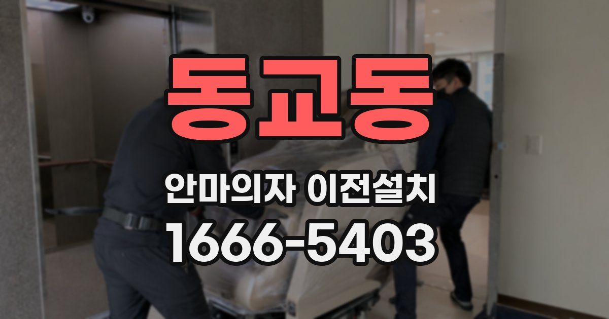 동교동 안마의자 이전설치