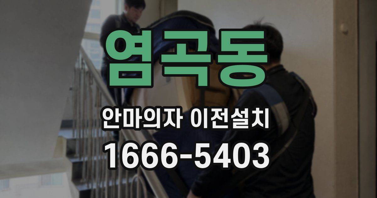염곡동 안마의자 이전설치
