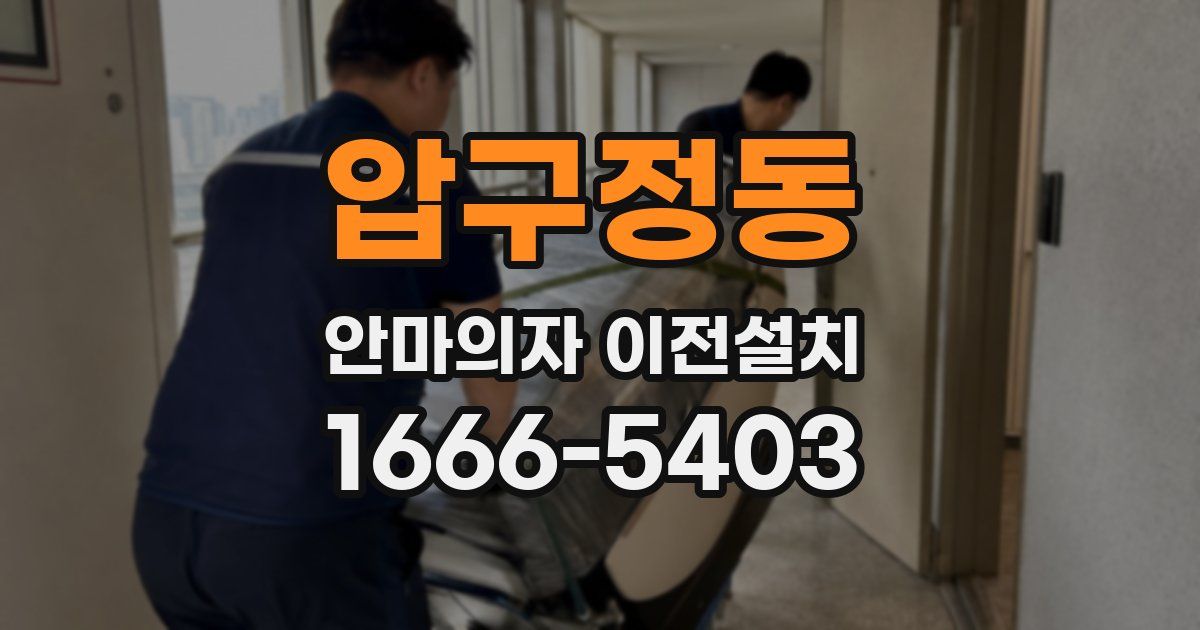 압구정동 안마의자 이전설치