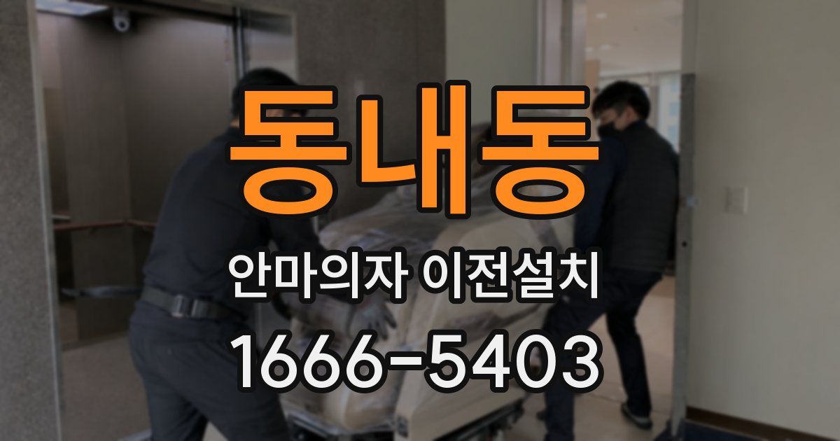 동내동 안마의자 이전설치