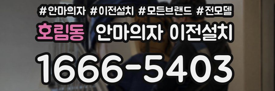 호림동 안마의자 이전설치
