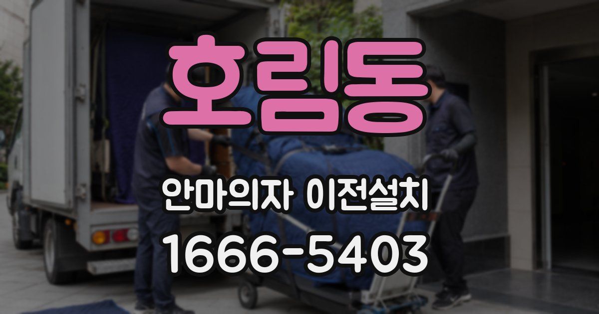호림동 안마의자 이전설치