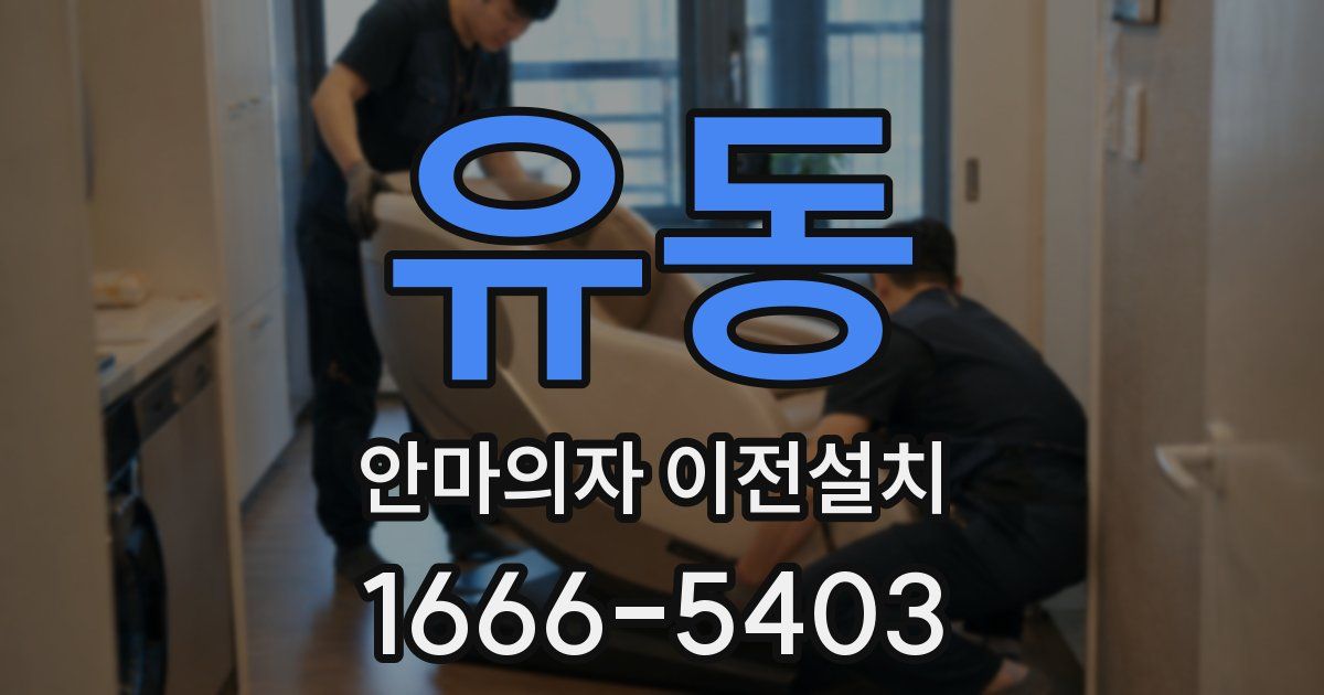 유동 안마의자 이전설치