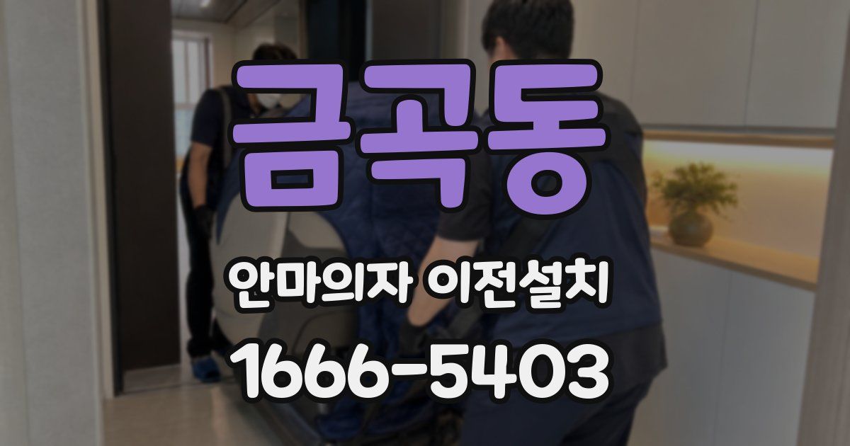 금곡동 안마의자 이전설치