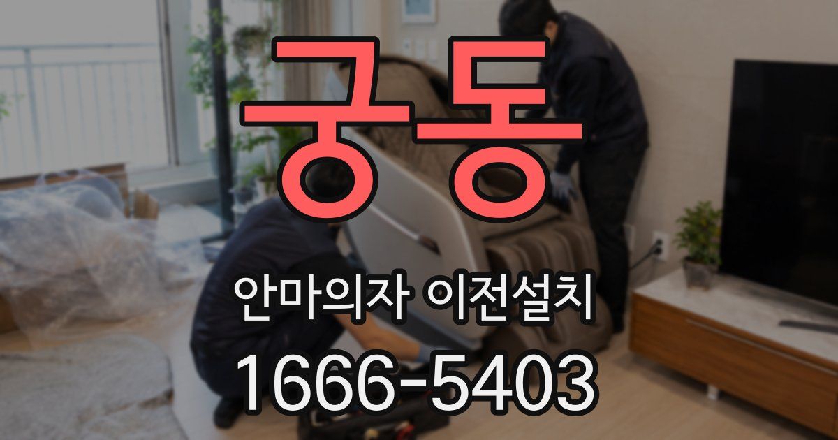 궁동 안마의자 이전설치