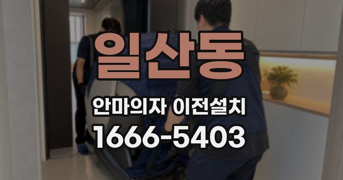 일산동 안마의자 이전설치