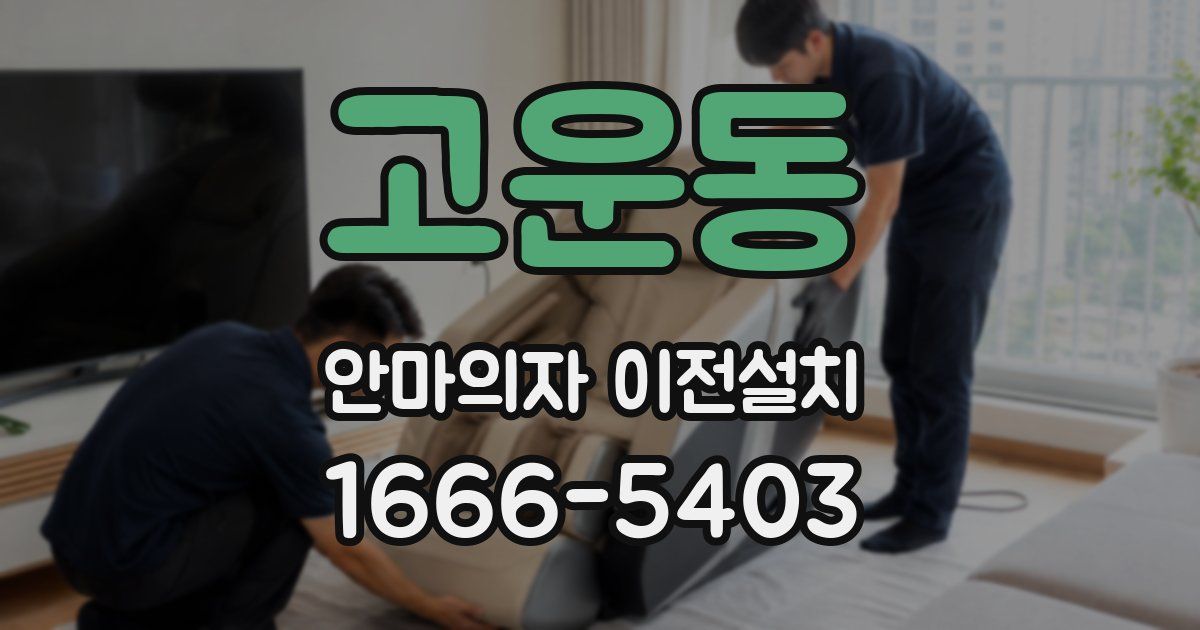 고운동 안마의자 이전설치