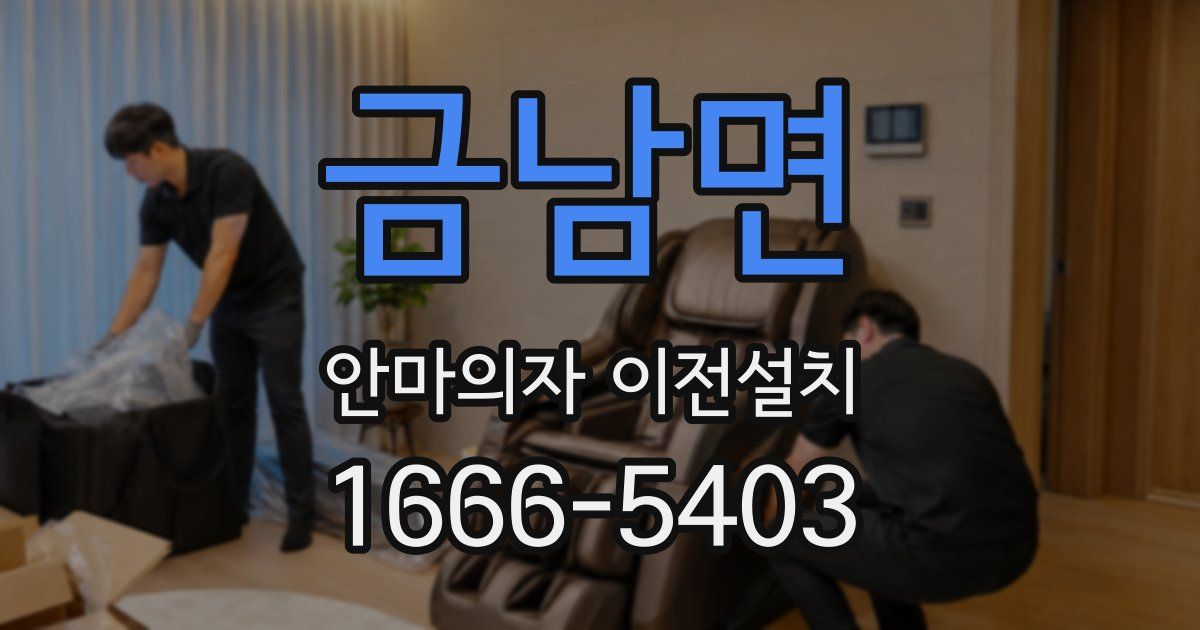 금남면 안마의자 이전설치
