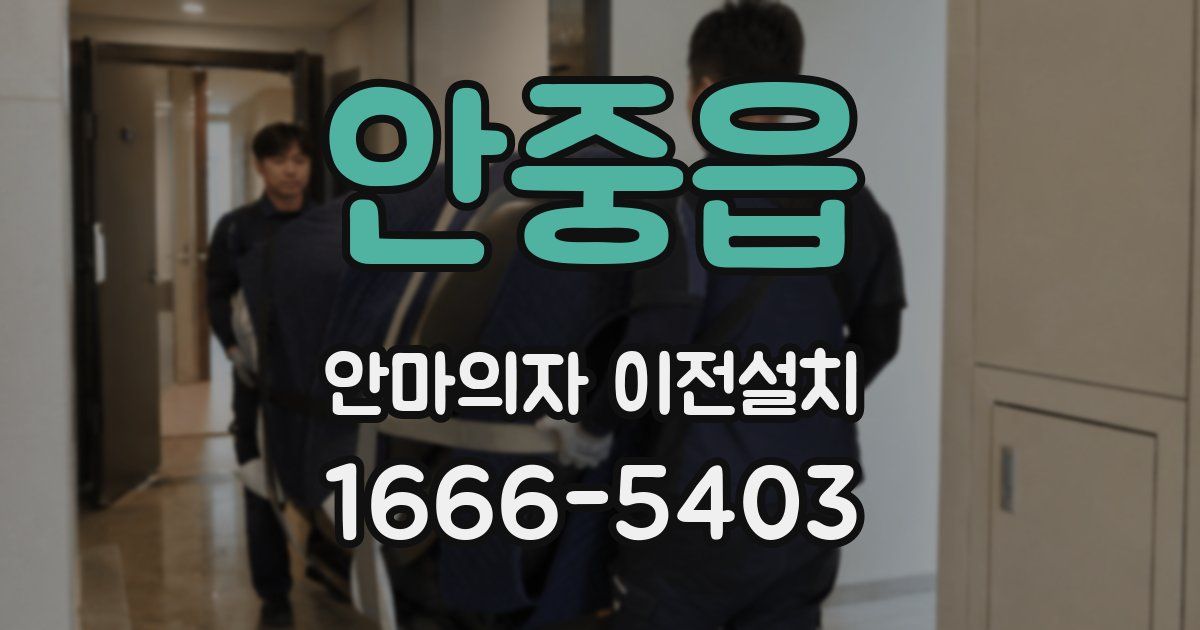 안중읍 안마의자 이전설치