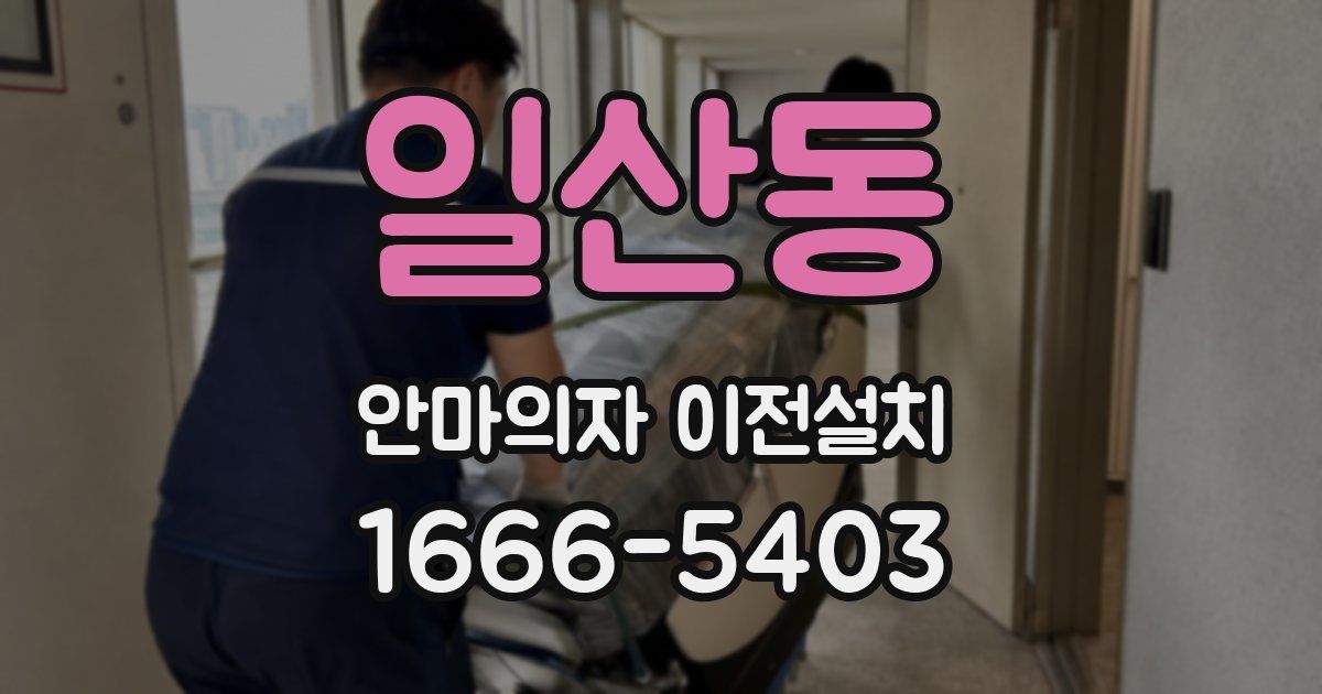 일산동 안마의자 이전설치
