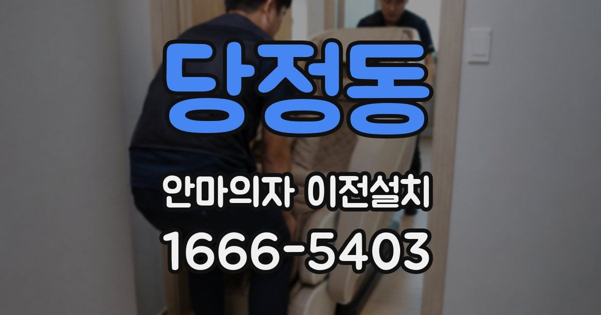 당정동 안마의자 이전설치