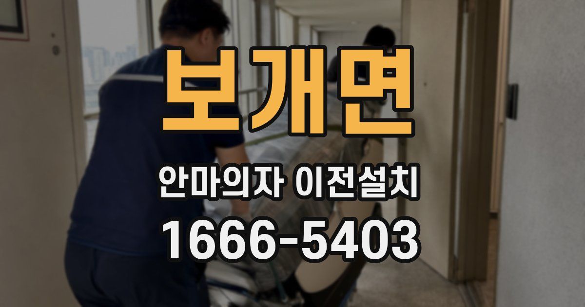 보개면 안마의자 이전설치