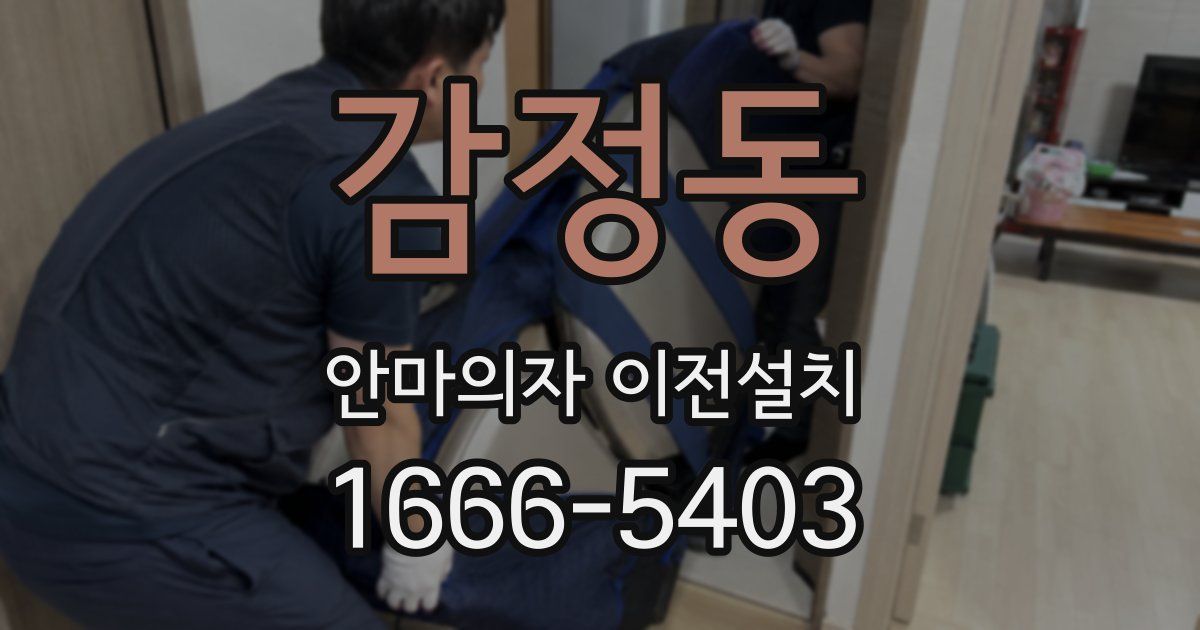 감정동 안마의자 이전설치