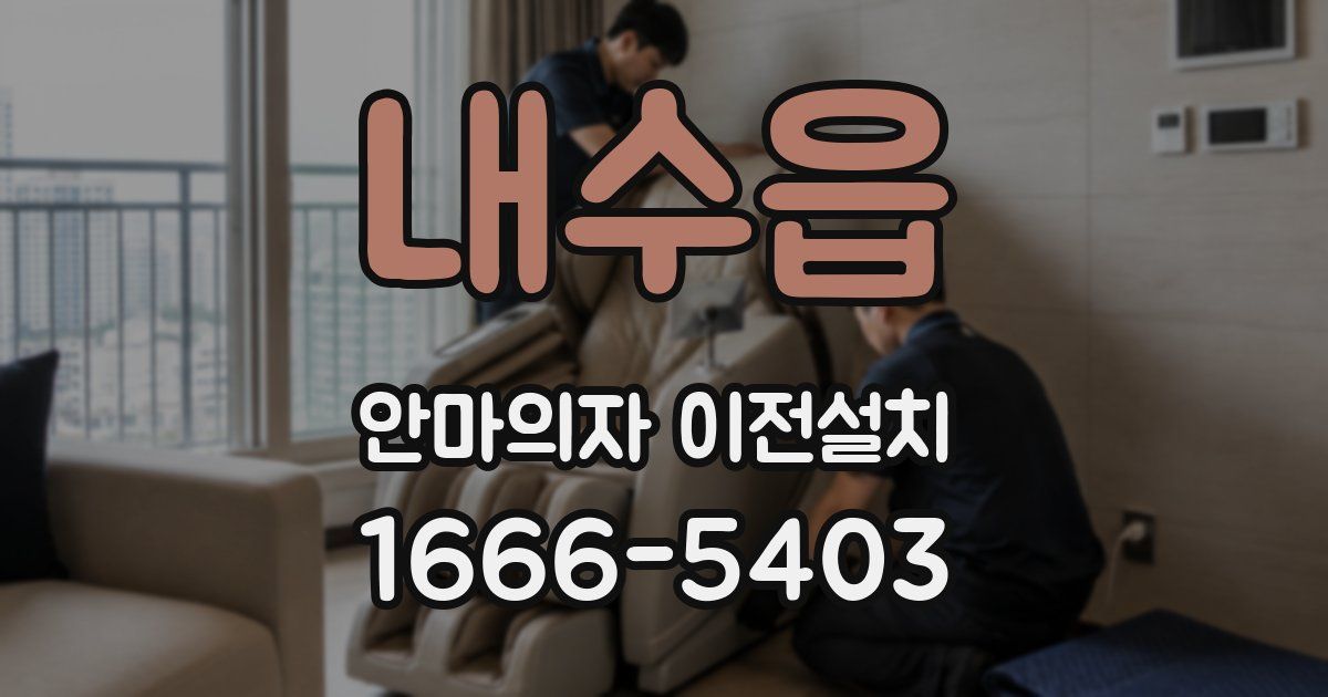 내수읍 안마의자 이전설치