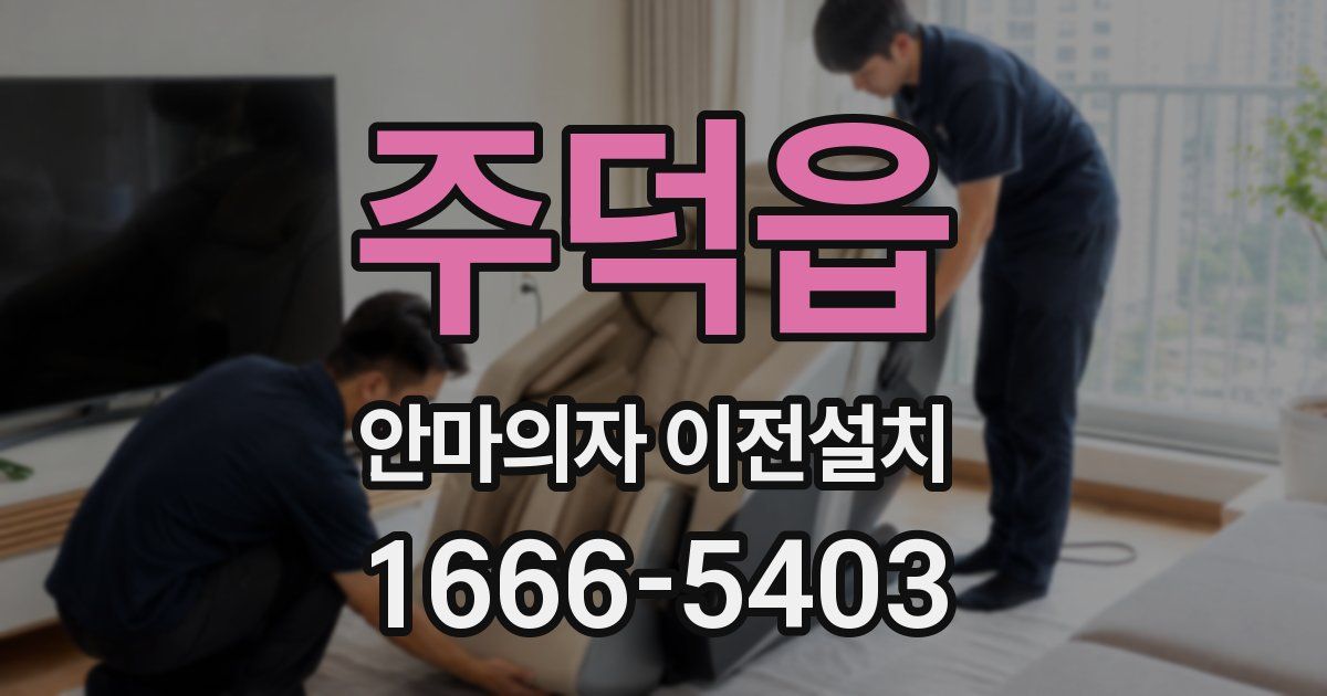주덕읍 안마의자 이전설치