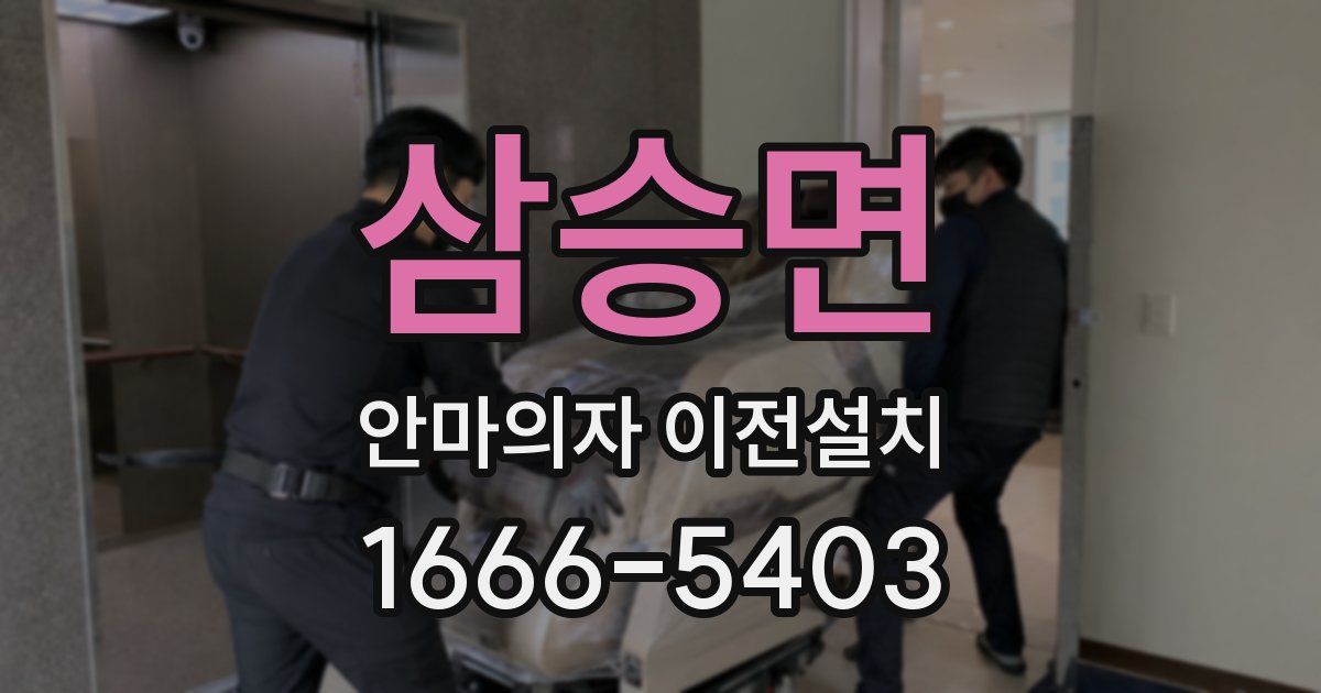삼승면 안마의자 이전설치